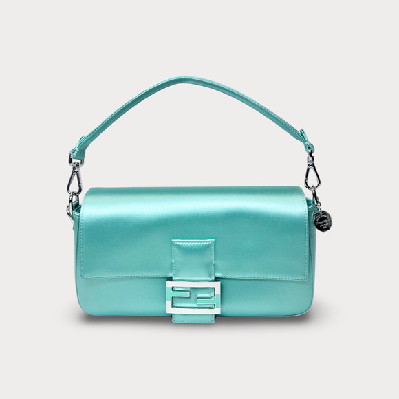 Fendi Handbags - Fendi Tiffany & Co. Silk Satin Baguette